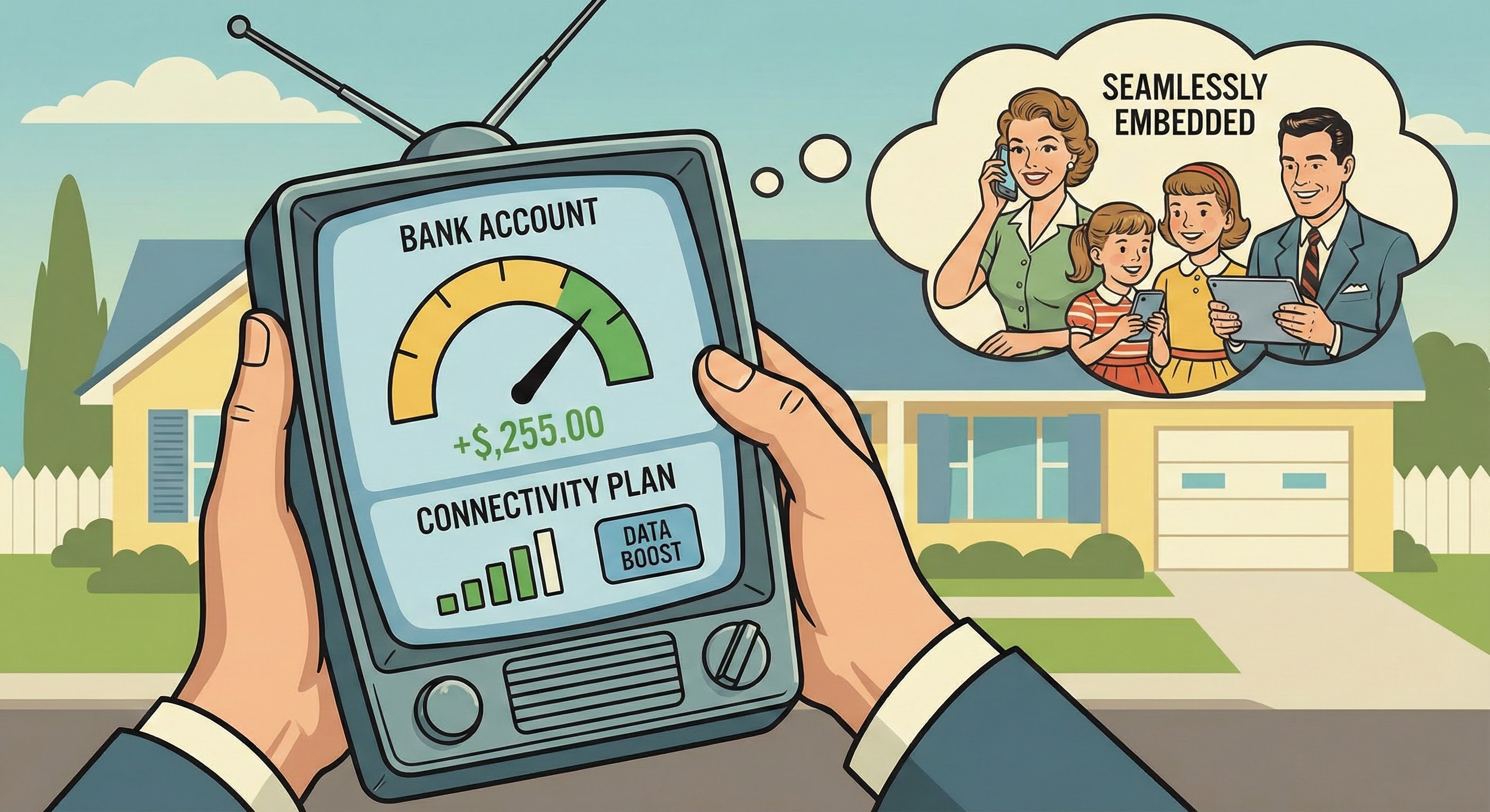 Seamlessly embedded connectivity within the banking app